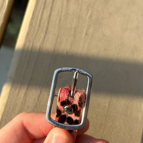 Rustic Cuff Faux Leopard Print Leather Cuff - Picture 3 of 6